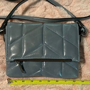 Patricia Nash Quilted Crossbody Bag in Slate Blue